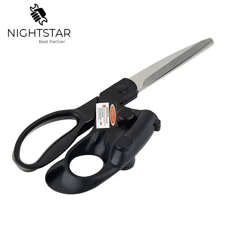 2025 Popular New Professional Laser Guided Scissors for Home Crafts Wrapping Gifts Fabric Sewing Cut Straight Fast Scissor Shear